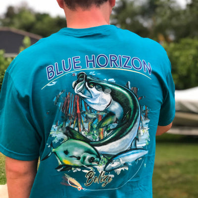Red Tuna Shirt Club  Blue Horizon Fly Fishing from Belize - Red Tuna Shirt  Company