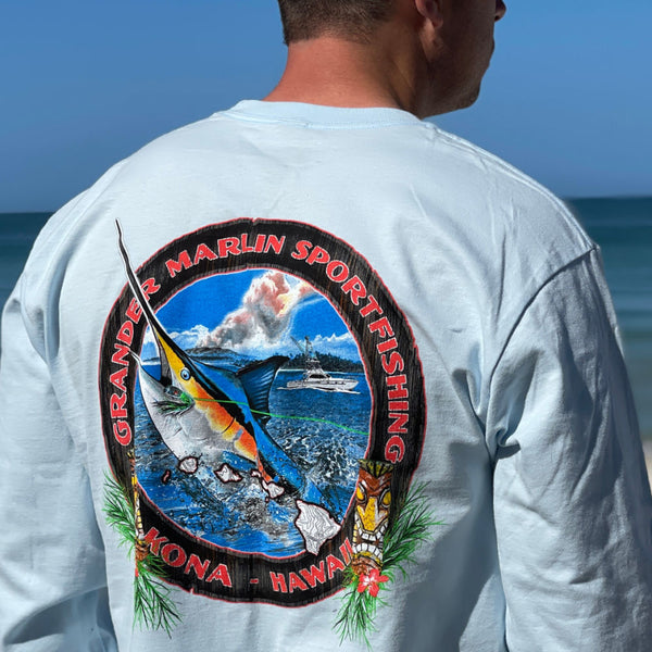 Red Tuna  Grander Marlin from Kona, Hawaii - Long Sleeves - Red Tuna Shirt  Company