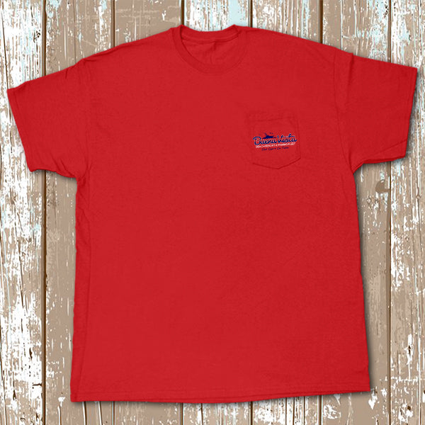 Official Redneck Yacht Club Full Color Logo T-Shirt in Cardinal Red