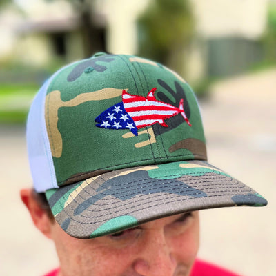 Patriotic USA Tuna - Camo Richardson Hat