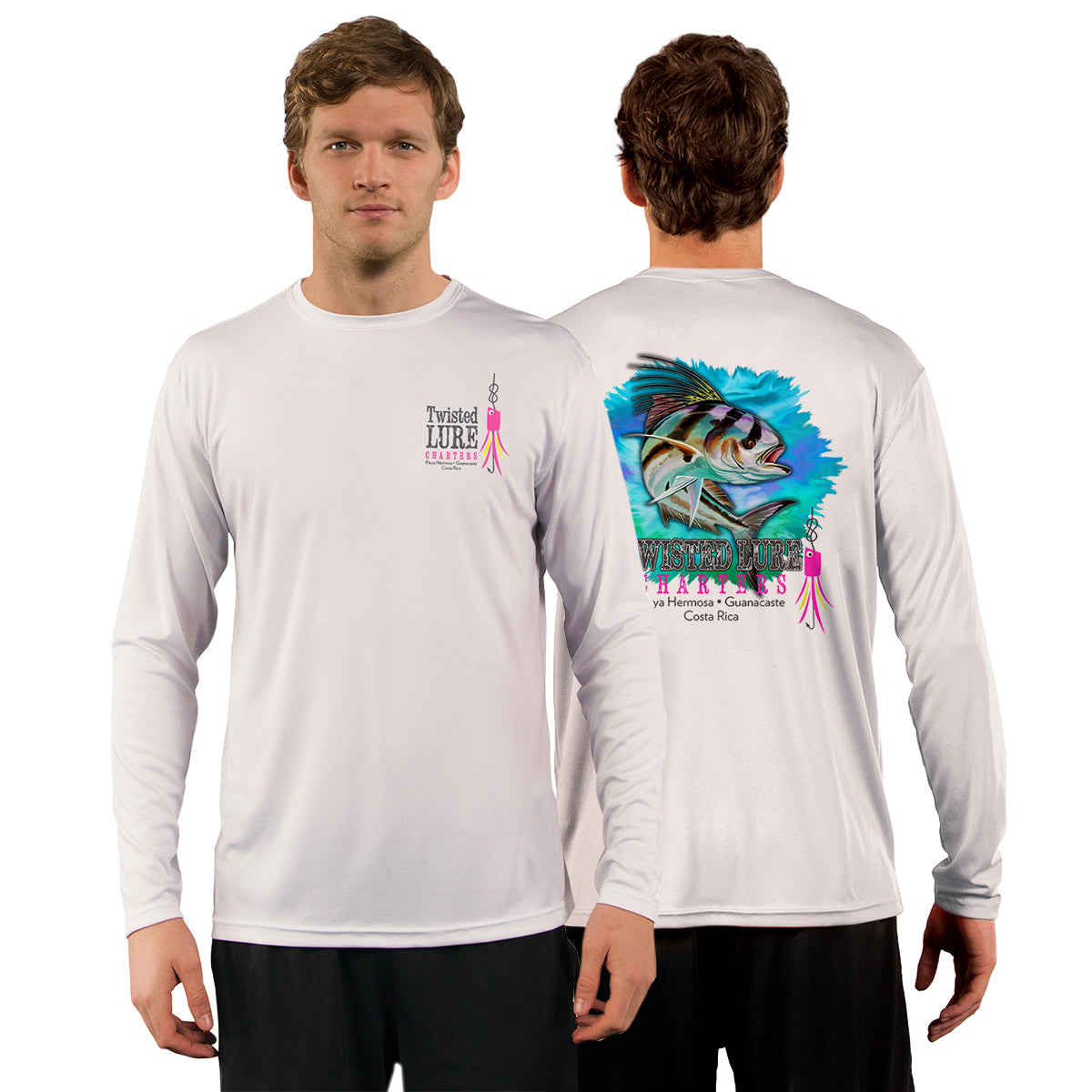 Twisted Lure Charters in Guanacaste, Costa Rica - Performance Shirt - Red  Tuna Shirt Company